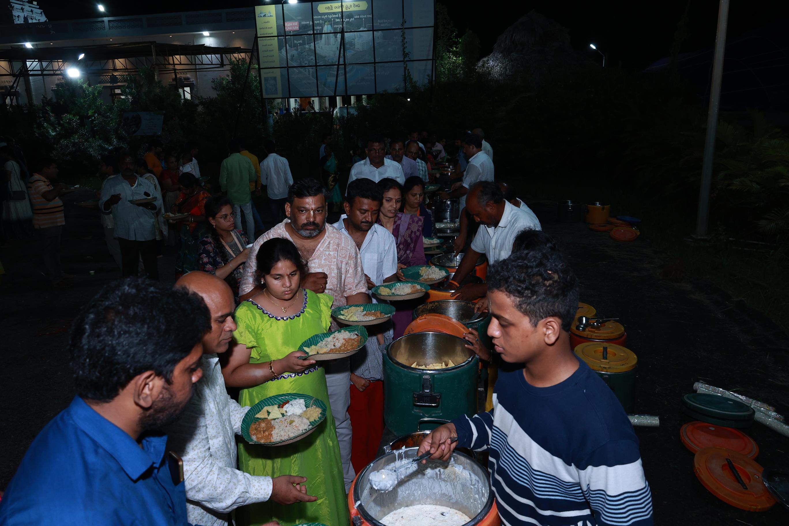 Annadanam meal distribution