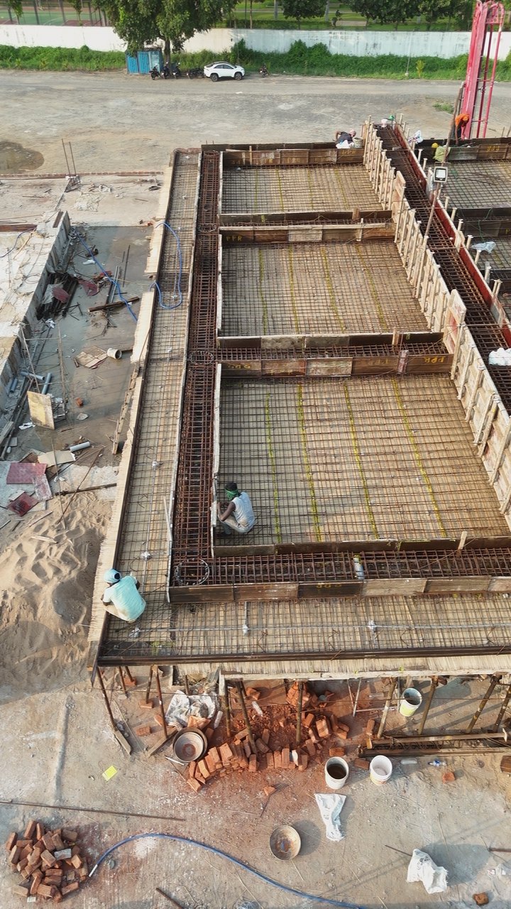 Another view of HKM temple construction