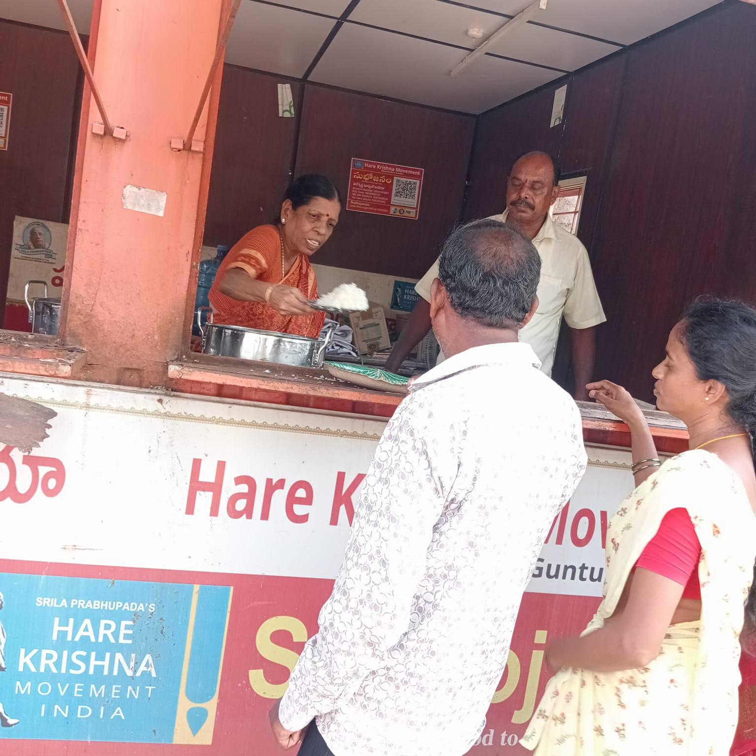 Subhojanam meal service at Hare Krishna Gokula Kshetram
