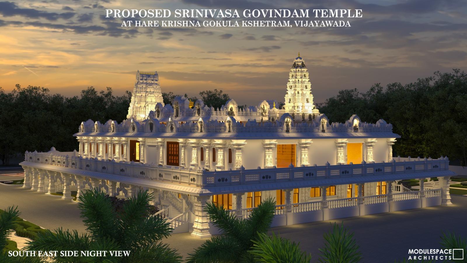 Proposed Srinivasa Govindam Temple: South east side โ night