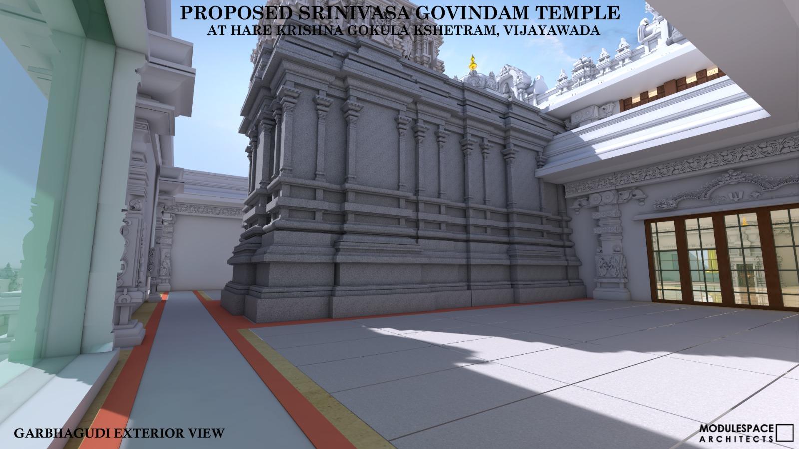Proposed Srinivasa Govindam Temple: Garbhagudi exterior