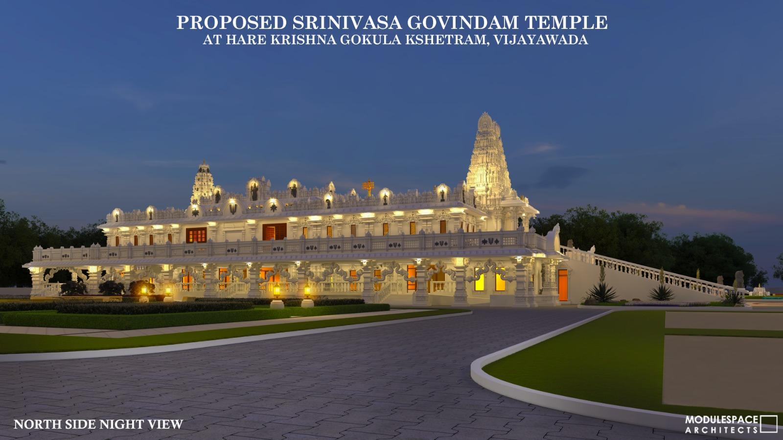 Proposed Srinivasa Govindam Temple: North side โ night
