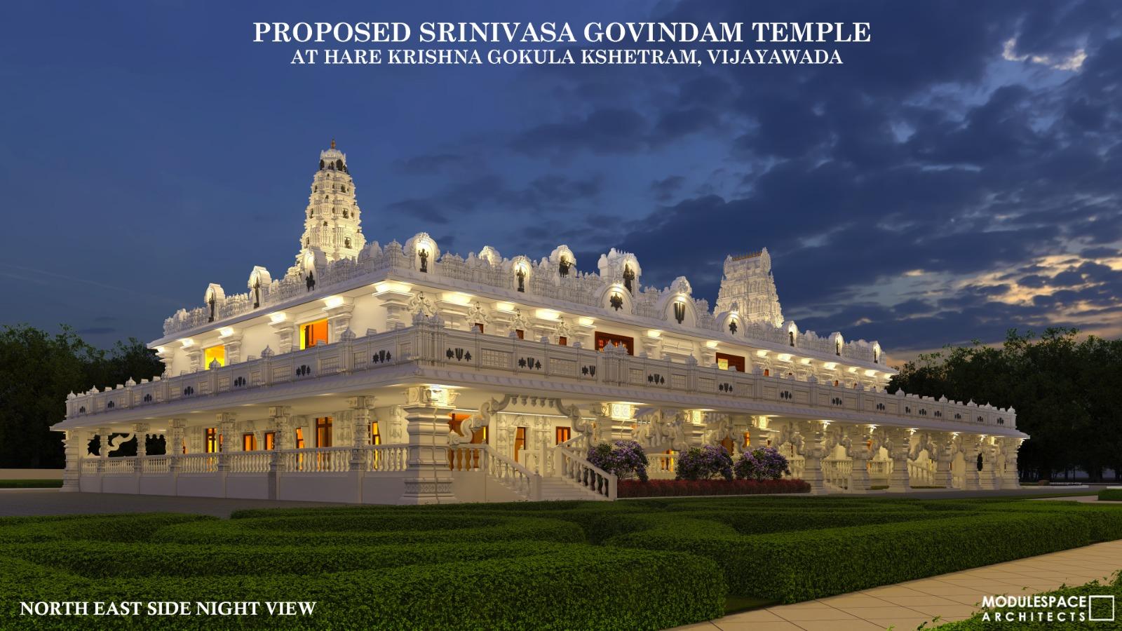 Proposed Srinivasa Govindam Temple: North east side โ night