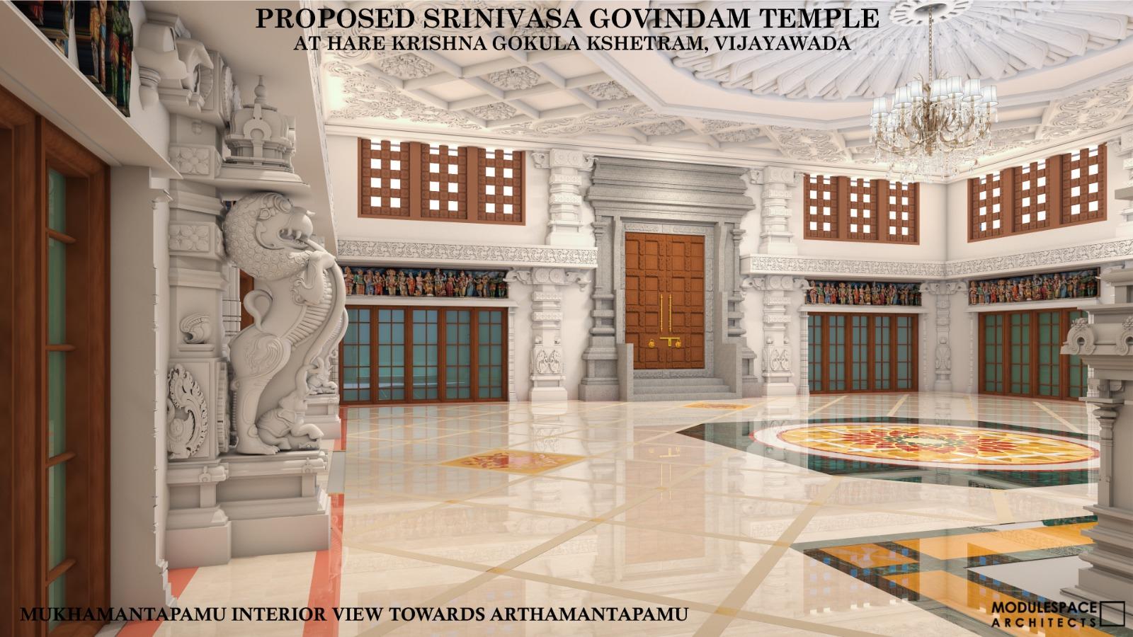 Proposed Srinivasa Govindam Temple: Mukhamantapamu โ towards Arthamantapamu