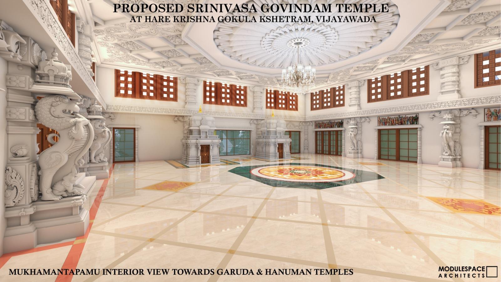 Proposed Srinivasa Govindam Temple: Mukhamantapamu โ Garuda and Hanuman temples
