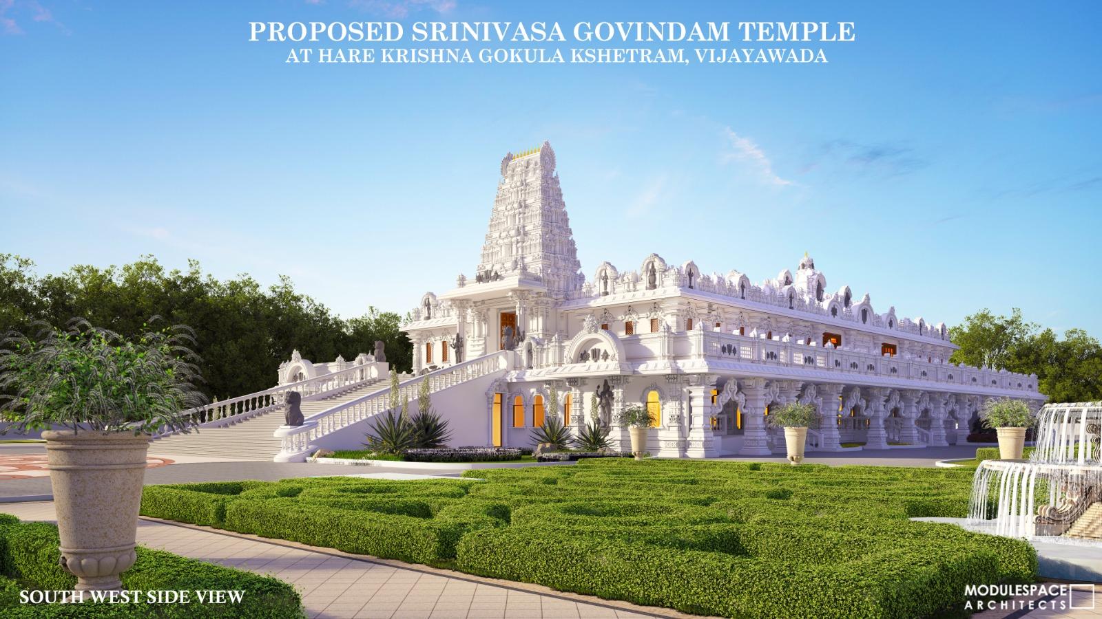 Proposed Srinivasa Govindam Temple: South west side โ day