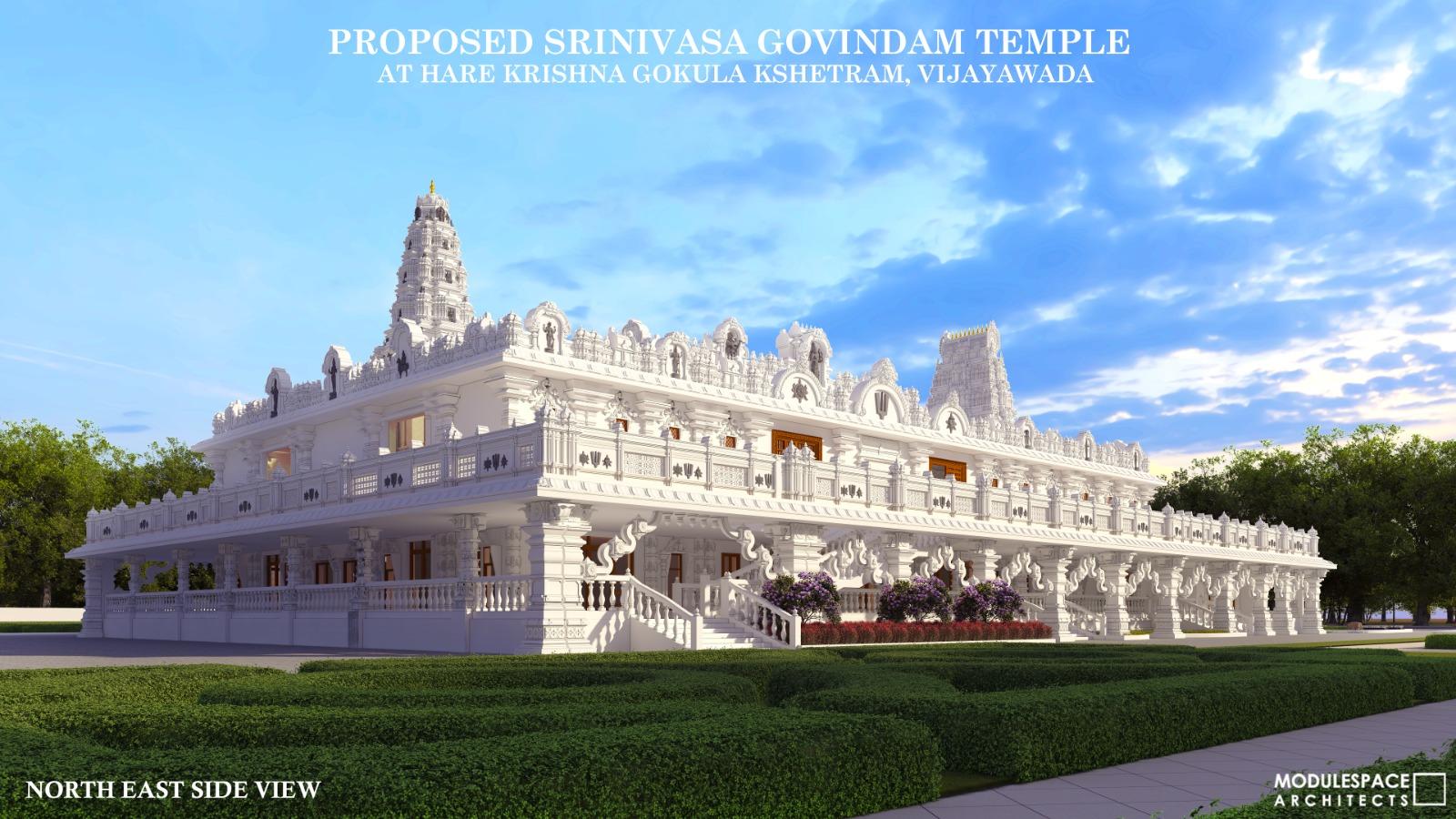 Proposed Srinivasa Govindam Temple: North east side โ day